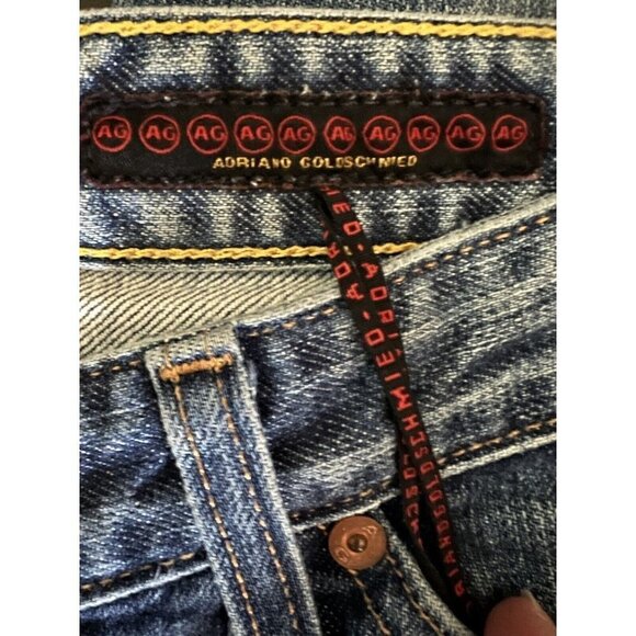 AG Adriano Goldschmied The Club Womens Blue Denim Flare Jeans 26x33 Stretch USA - Picture 7 of 10